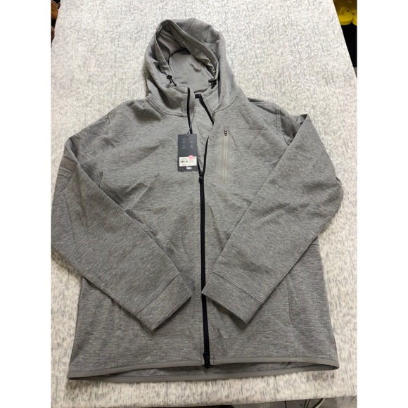 VRST Other - VRST Mens Pinnacle Fleece Full Zip Hoodie Mid Grey Heather‎ MAX234304 Size M NWT